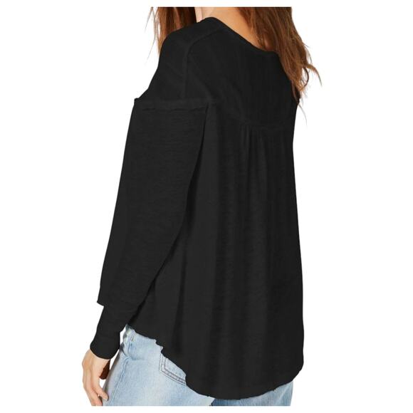 We the Free Down Under Womens size XS Oversized Grungecore Distressed Henley Top - Picture 2 of 12